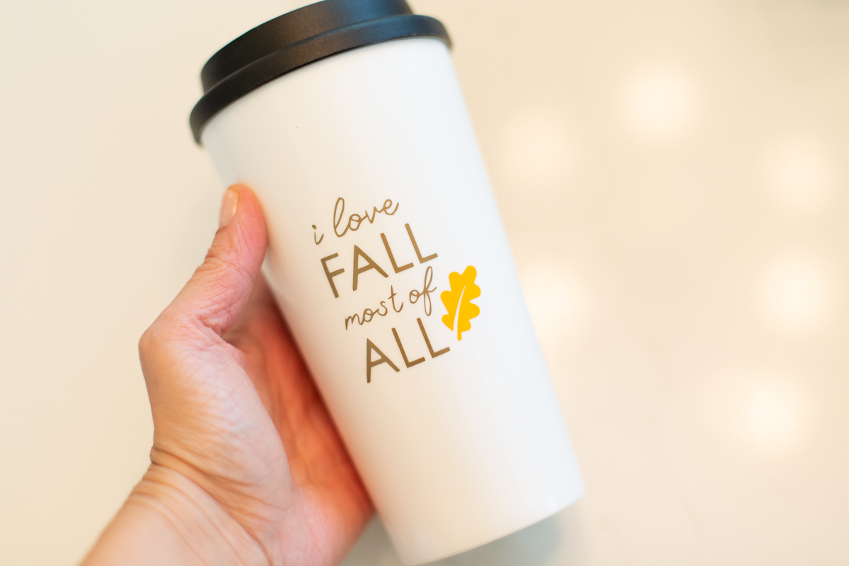 DIY fall travel mug