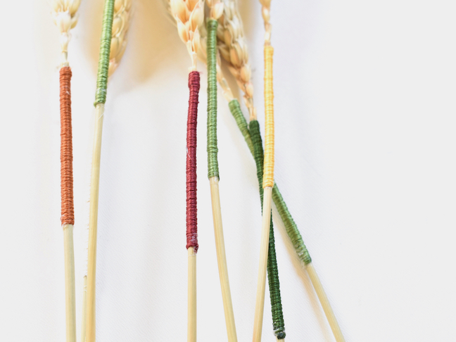 DIY Fall Wheat Bundle With a Pop of Color