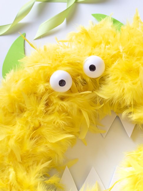 This Completely Un-Scary Monster Wreath will Brighten your Door for Halloween