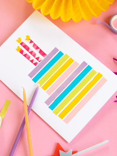 Birthday Cards with Washi Tape Cakes - Make and Takes