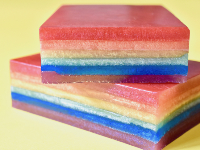 We’re Totally Over The Rainbow For This DIY Rainbow Soap