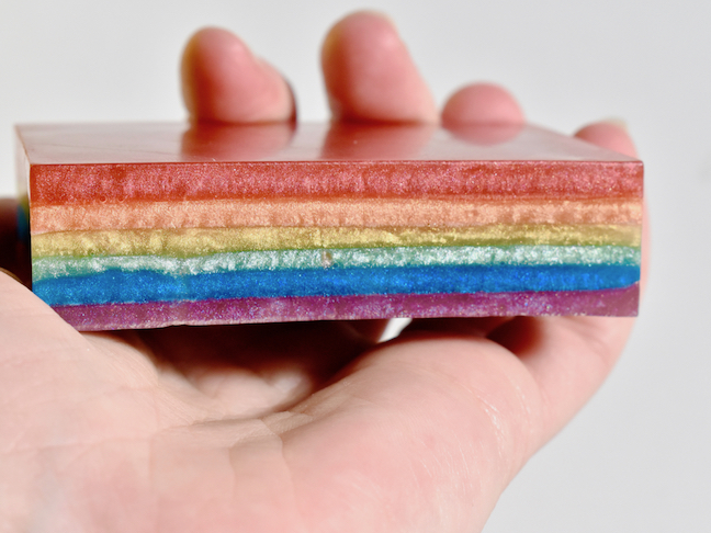 We’re Totally Over The Rainbow For This DIY Rainbow Soap
