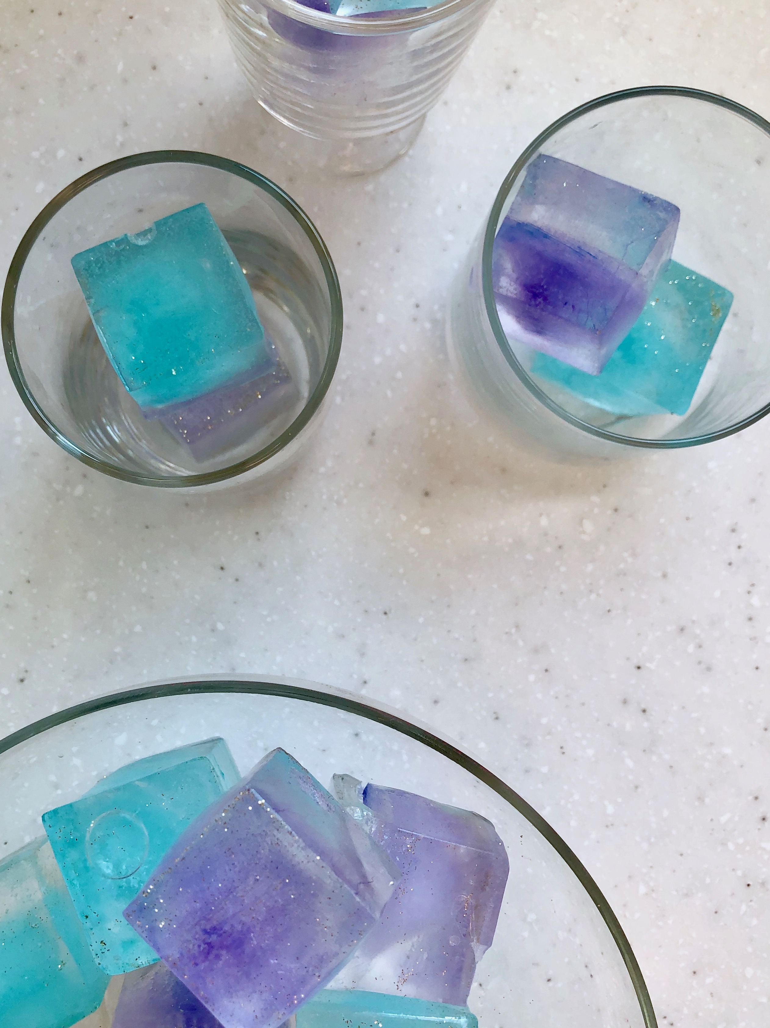 DIY Galaxy Glitter Ice Cubes for a Magical Birthday Party