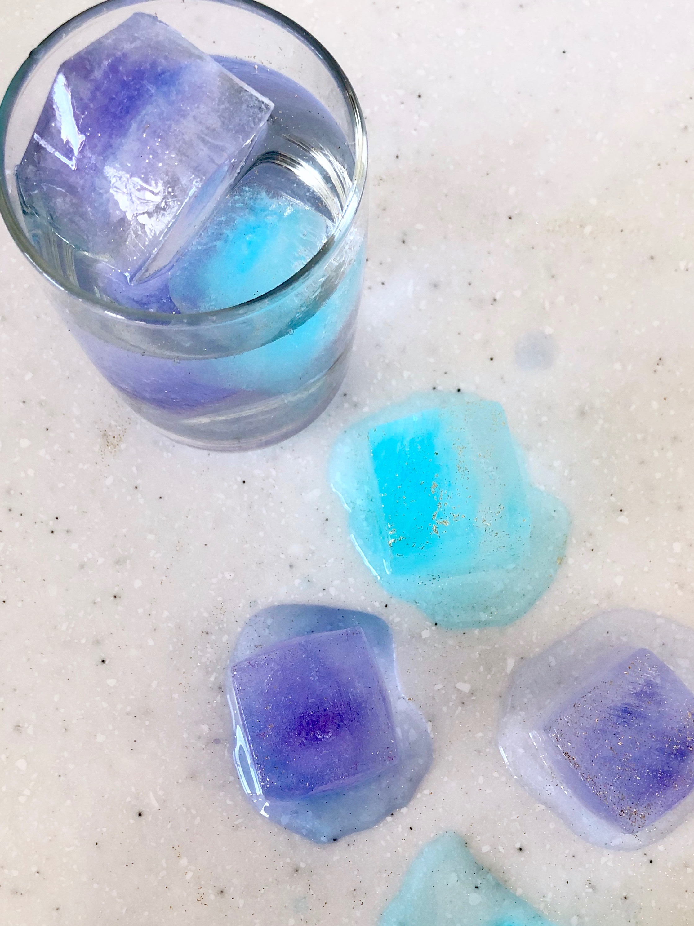 DIY Galaxy Glitter Ice Cubes for a Magical Birthday Party