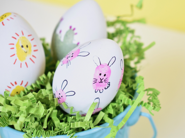 Impress the Easter Bunny With DIY Thumbprint Eggs