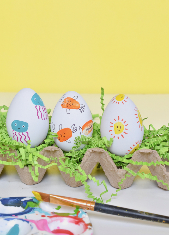 Impress the Easter Bunny With DIY Thumbprint Eggs