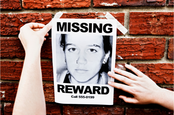 Missing Child Reward Poster