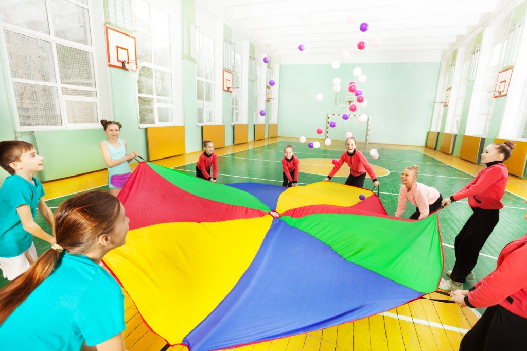 Indoor parachute game