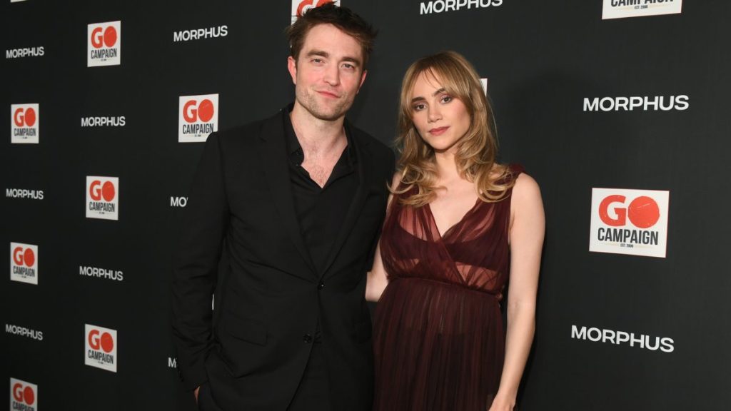 Robert Pattinson and Suki Waterhouse attend the GO Campaign's Annual Gala 2023 at Citizen News Hollywood on October 21, 2023 in Los Angeles, California.