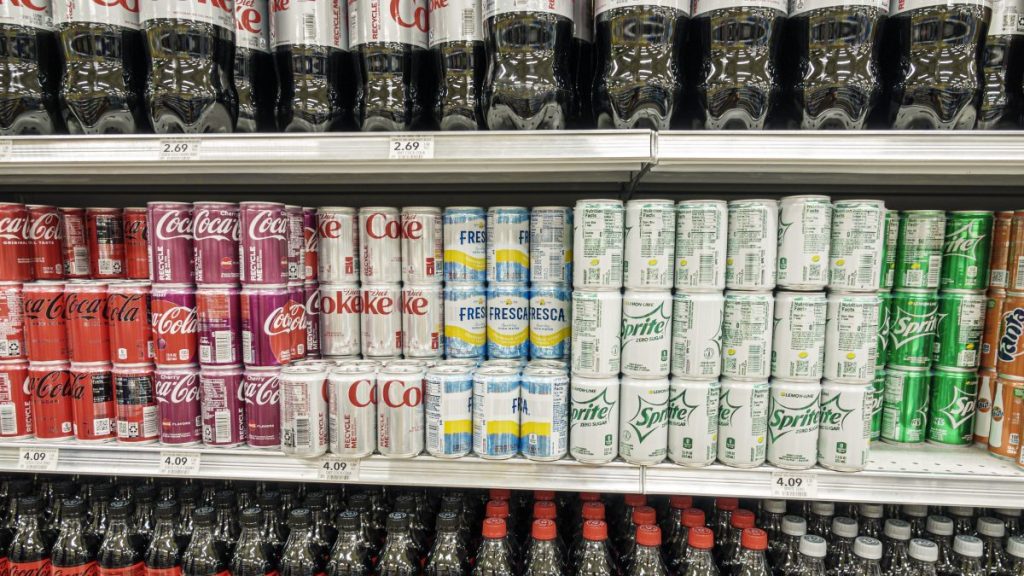 Miami Beach, Florida, Publix grocery store, a variety of Coca Cola products.