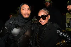 Nelly and Ashanti attend Nelly's Halloween Birthday Celebration on October 31, 2023 in Fairburn, Georgia.