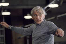 Composer Leonard Bernstein in a recording studio on November 5, 1974 in New York, New York.
