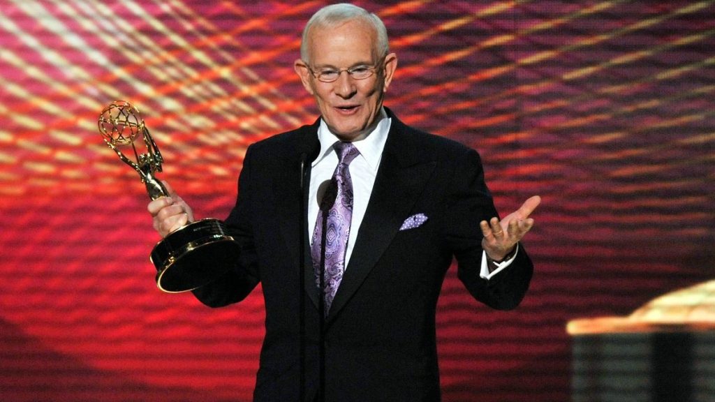 Writer/Actor Tommy Smothers accepts a commemorative Emmy writing achievement for "The Smothers Brothers Comedy Hour" onstage during the 60th Primetime Emmy Awards held at Nokia Theatre on September 21, 2008 in Los Angeles, California.