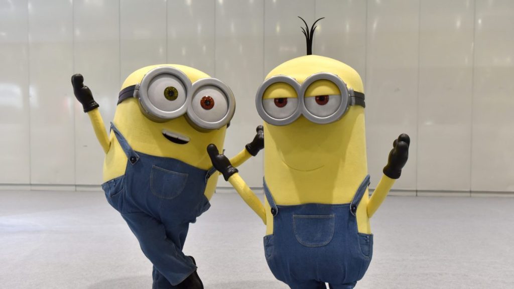 Despicable Me Minions Characters during the Brand Licensing Europe at ExCel on November 18, 2021 in London, England.