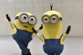 Despicable Me Minions Characters during the Brand Licensing Europe at ExCel on November 18, 2021 in London, England.
