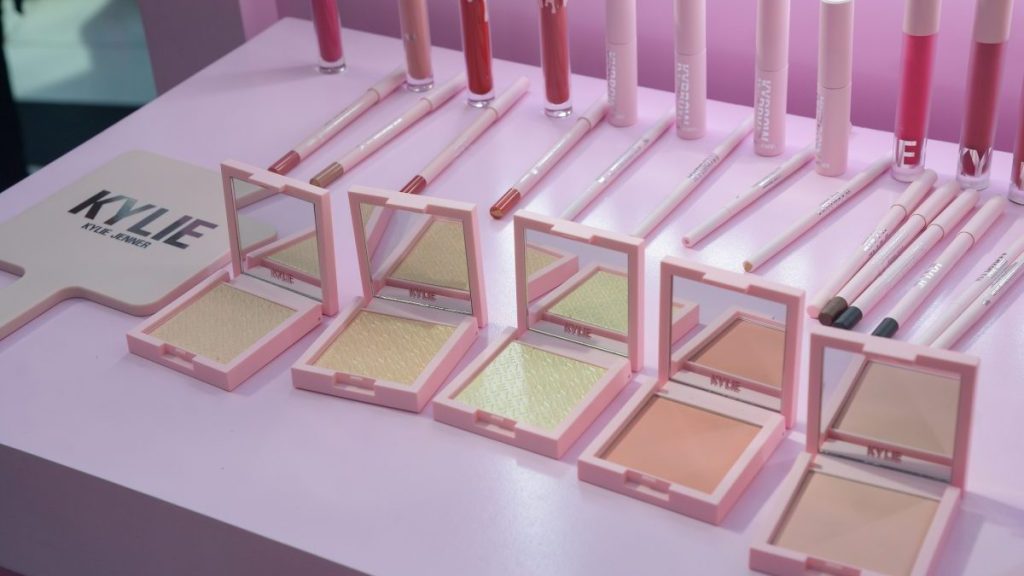Photo of the Kylie Cosmetics products that are on sale since today in Mexico at Sephora Polanco on April 1, 2022 in Mexico City, Mexico.