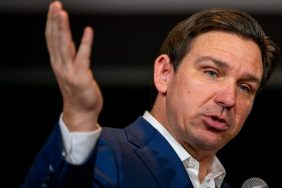 Republican presidential candidate, Florida Gov. Ron DeSantis speaks to supporters during a campaign rally at the Courtyard by Marriott Nashua on January 19, 2024 in Nashua, New Hampshire. DeSantis continues campaigning in New Hampshire ahead of that state's primary on January 23.