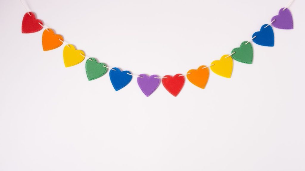DIY Rainbow Heart Banner for Valentine's Day