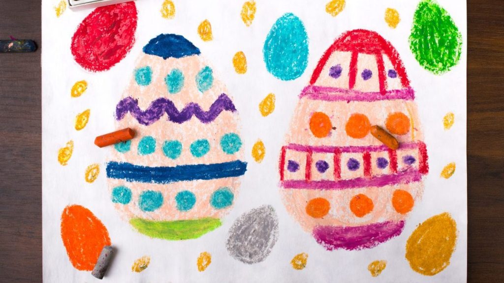 Colorful drawing: Easter eggs