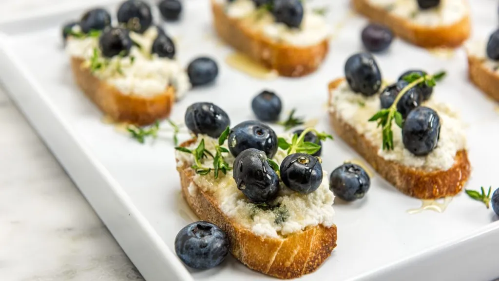 Lemon Blackberry Grilled Cheese Open Sandwich