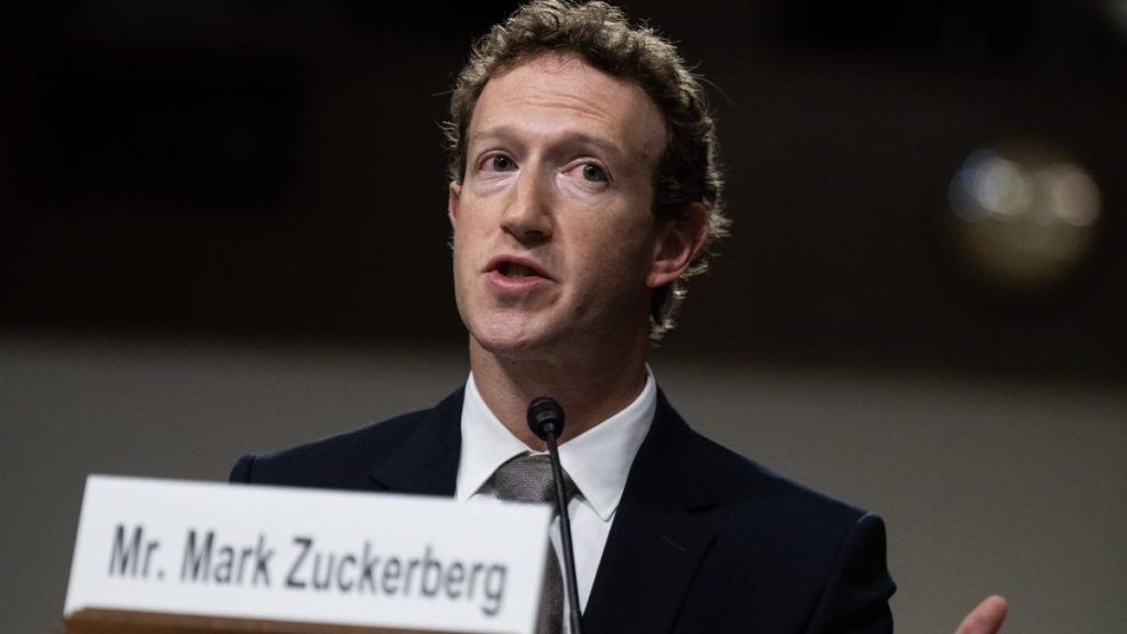 Mark Zuckerberg, CEO of Meta, testifies during the Senate Judiciary Committee hearing titled "Big Tech and the Online Child Sexual Exploitation Crisis," in Dirksen building on Wednesday, January 31, 2024.