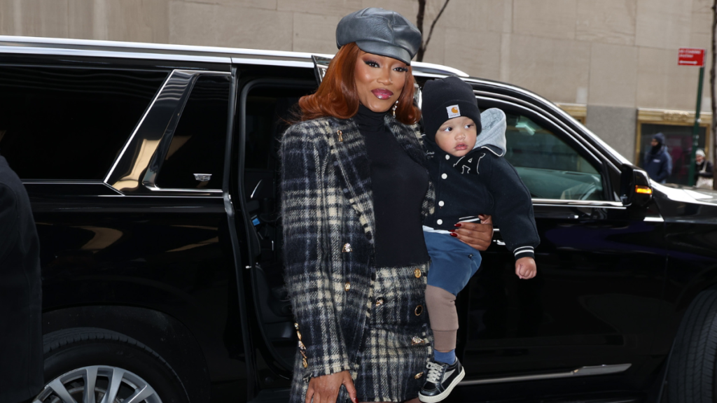 Keke Palmer is seen arriving at the 'Kelly Clarkson Show' on January 16, 2025 in New York City.