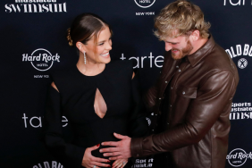 Danish model Nina Agdal and fiance US wrestler and influencer Logan Paul attend Sport Illustrated swimsuit 2024 issue release and 60th anniversary red carpet in New York City, on May 16, 2024.