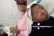 video baby reacts mom dance moves