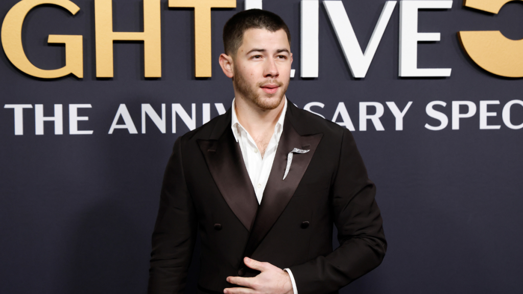 Nick Jonas attends SNL50: The Anniversary Special on February 16, 2025 at 30 Rockefeller Center in New York City.