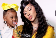Kulture Kiari Cephus and Cardi B attend the Teyana Taylor "The Album" Listening Party on June 17, 2020 in Beverly Hills, California.