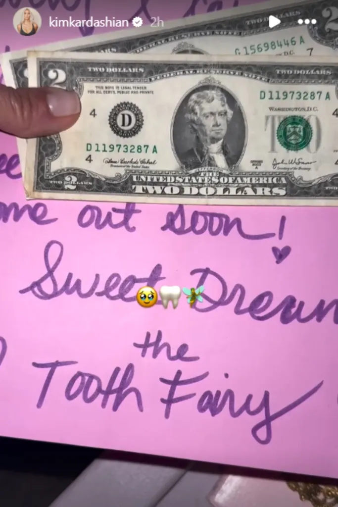 Photos: Kim Kardashian Plays ‘Generous’ Tooth Fairy for Daughter