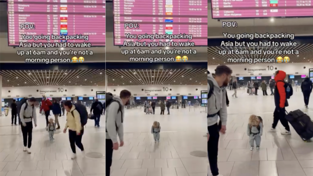 Toddler travel backpacking video