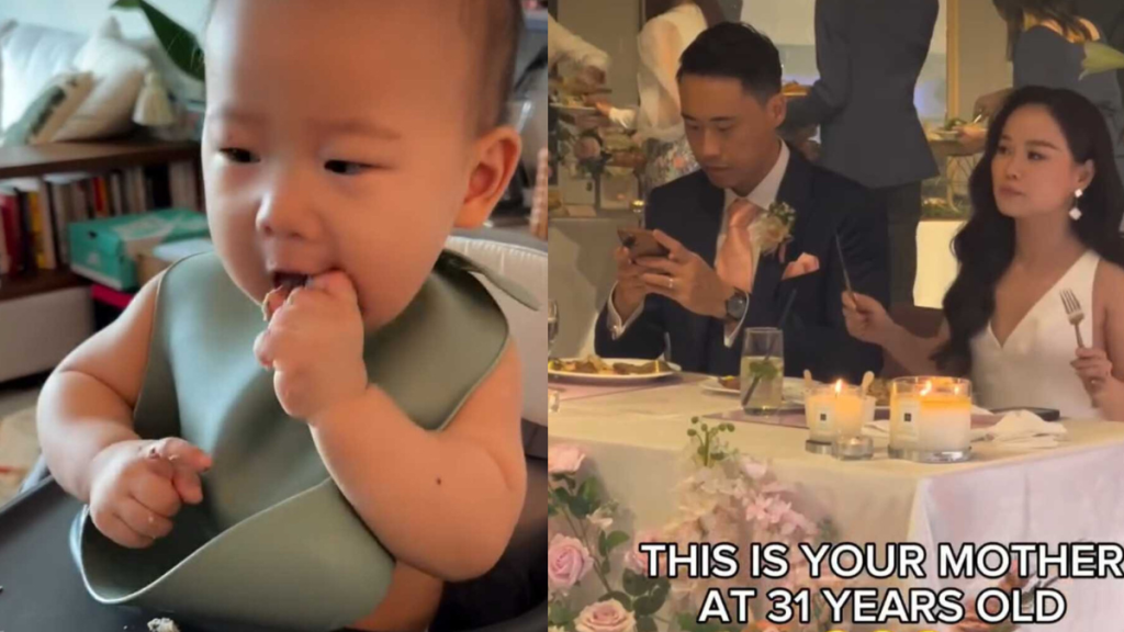 Toddler happy food dance