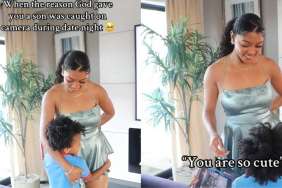 Toddler showers mom with compliments