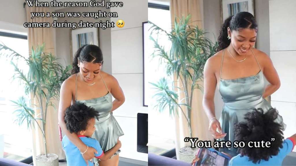 Toddler showers mom with compliments