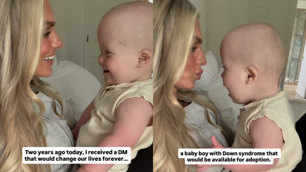 Adorable mom and baby video