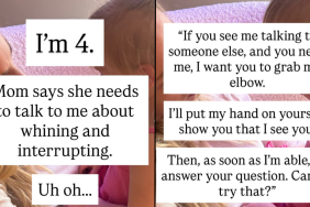 child interrupting mom