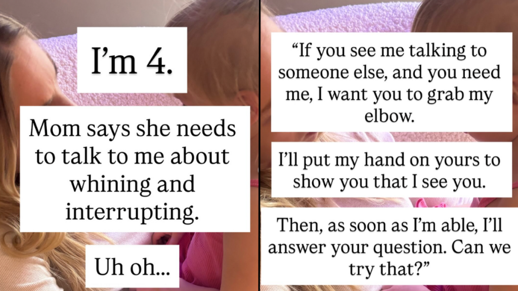 child interrupting mom