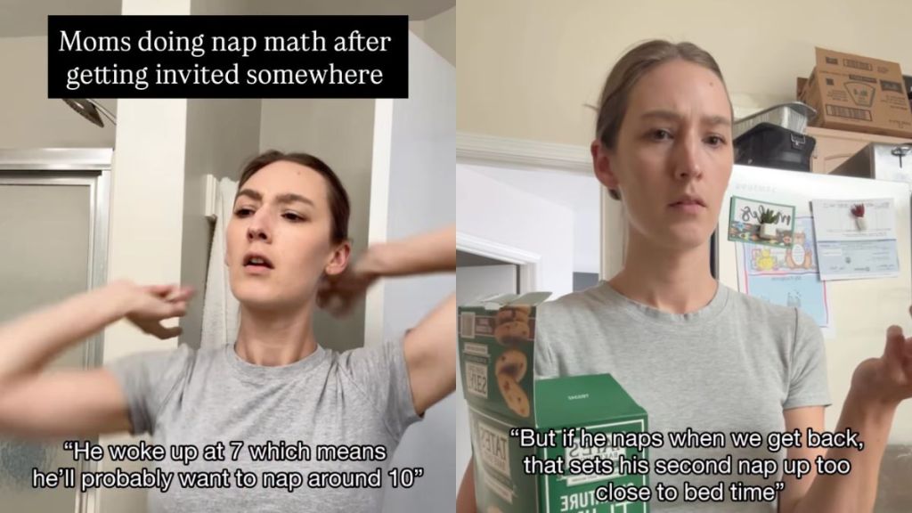 New mom shows how 'nap math' works when getting invited on an outing in video