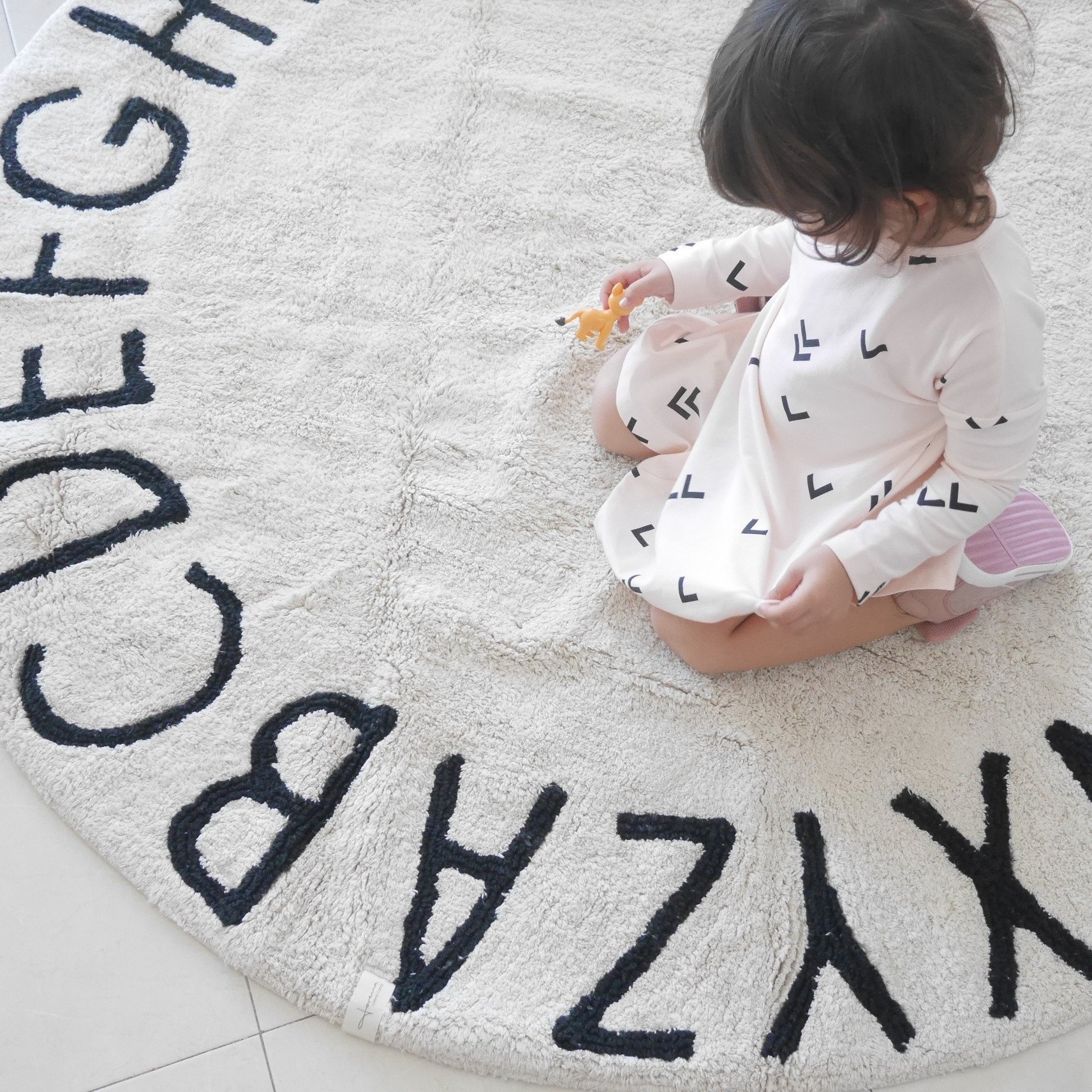 Round ABC Carpet Nursery Decor