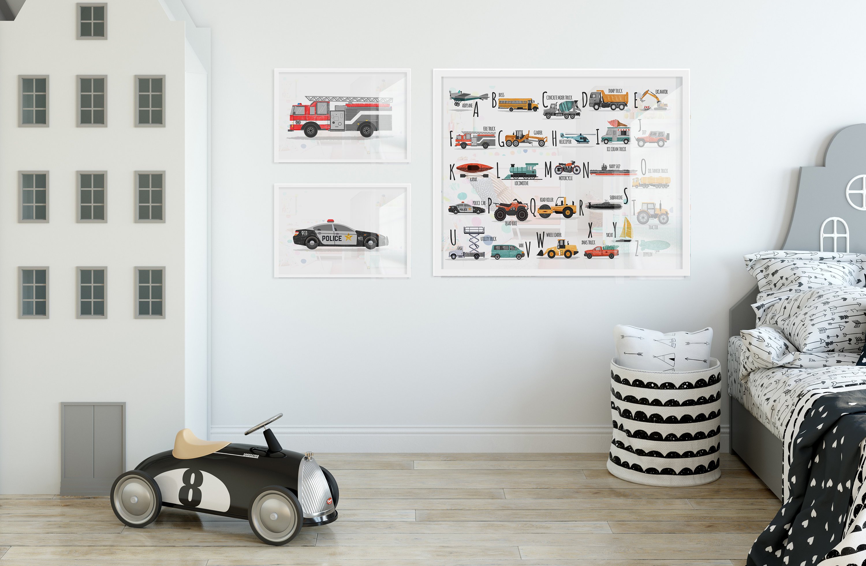 Printable ABC Car Nursery Decor