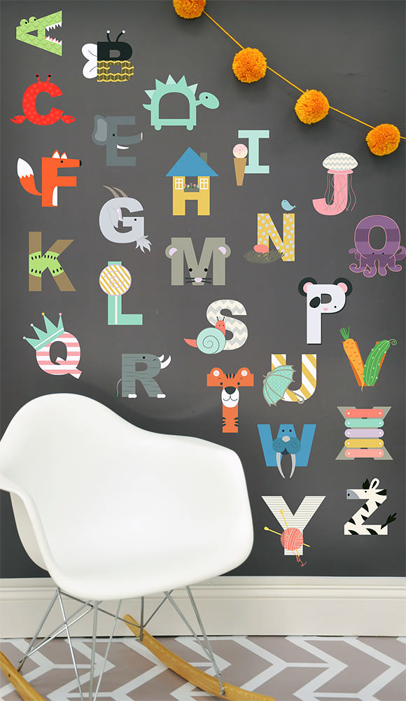 Interactive Alphabet Decal Nursery Decor