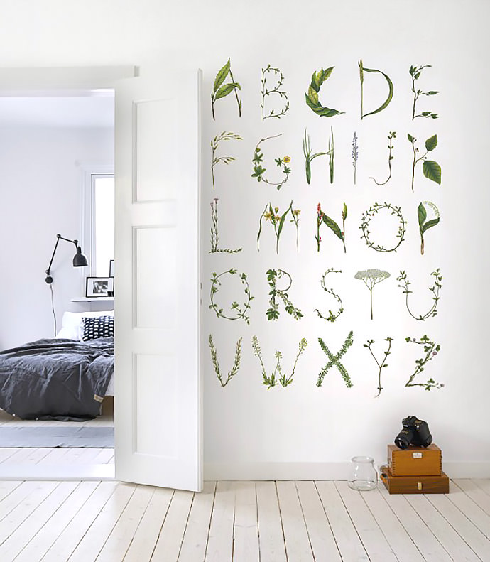 Woodland ABC Decal Nursery Decor