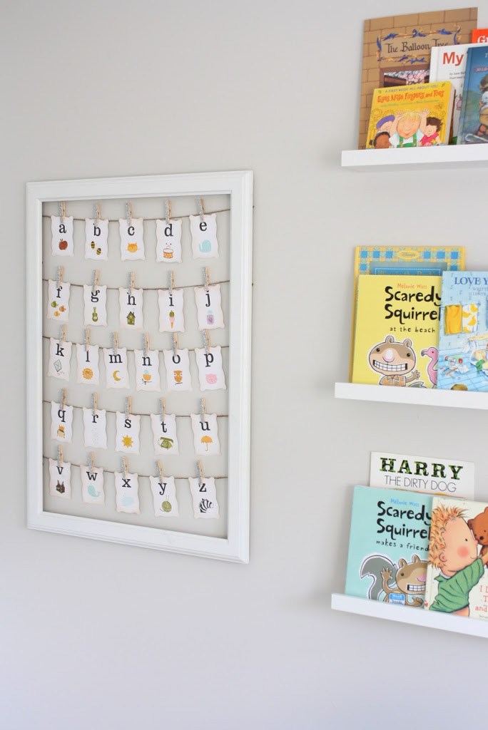 DIY Framed ABC Flashcards Nursery Decor