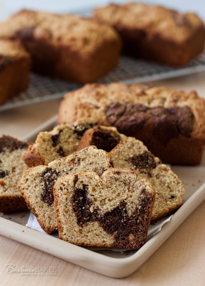 Peanut Butter Chocolate Swirl Quick Bread