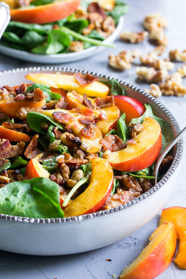 Nectarine Salad With Bacon