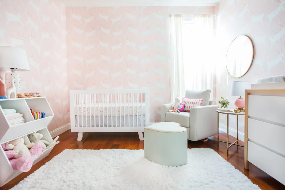 Modern Bunny Baby Girl Nursery