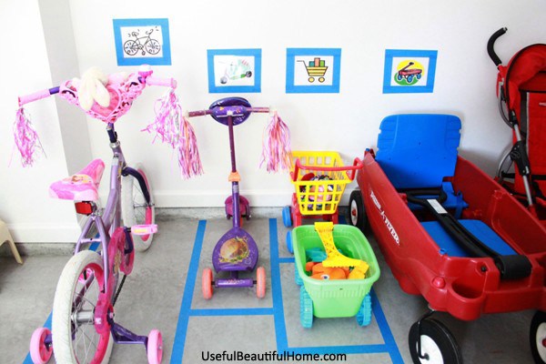 Kids' Toys Parking Lot Garage Organization