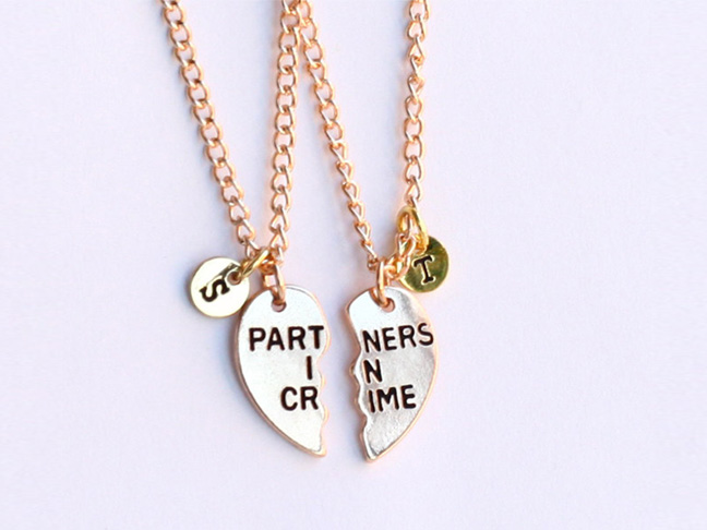 Personalised Partners in Crime Necklace 