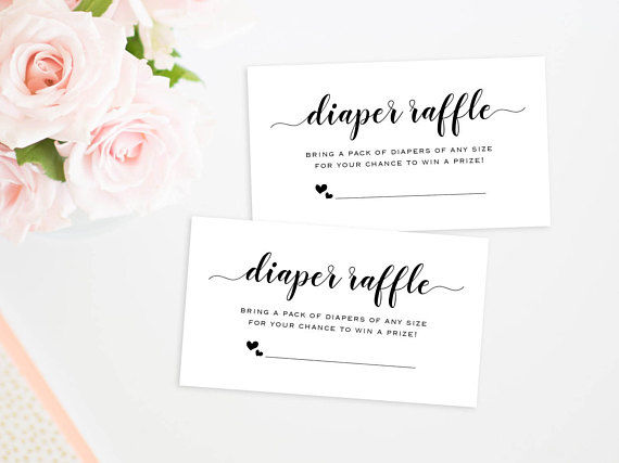 Printable Diaper Raffle Tickets